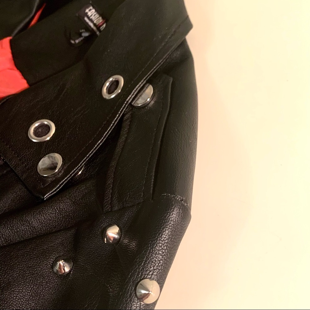 Fashion Nova · Studded Grommet Motorcycle Biker Jacket - Guinness Moto Jacket - Picture 8 of 13